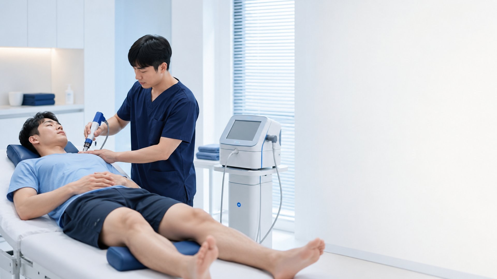 책상에서 고개를 앞으로 내민 자세로 작업하는 모습
